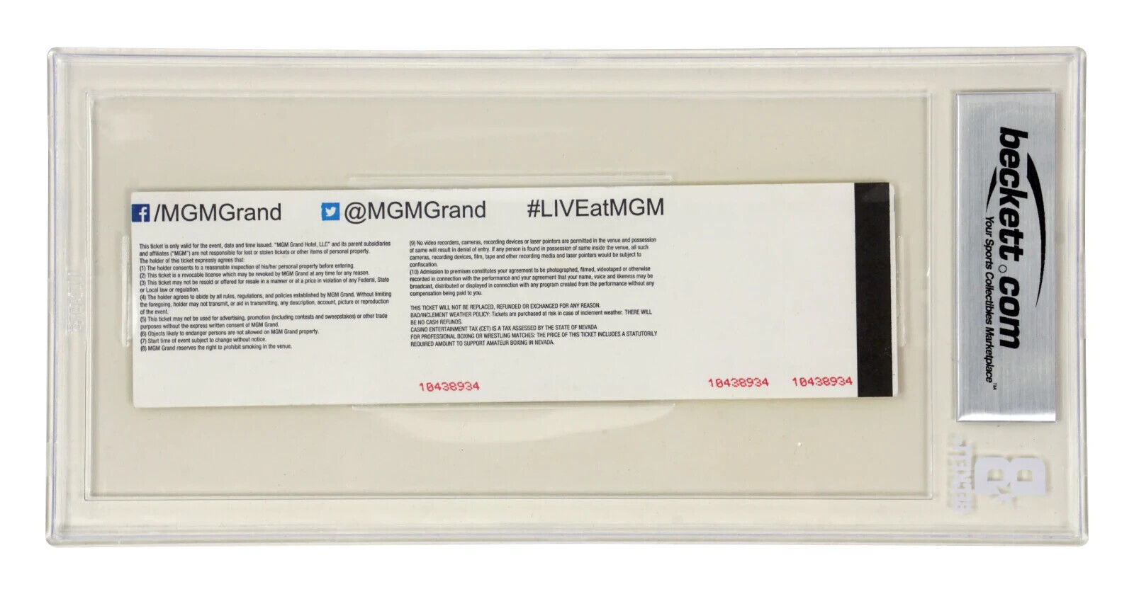 Conor McGregor Signed 2014 UFC Fight vs Dustin Poirier Inscribed Ticket – BGS 6